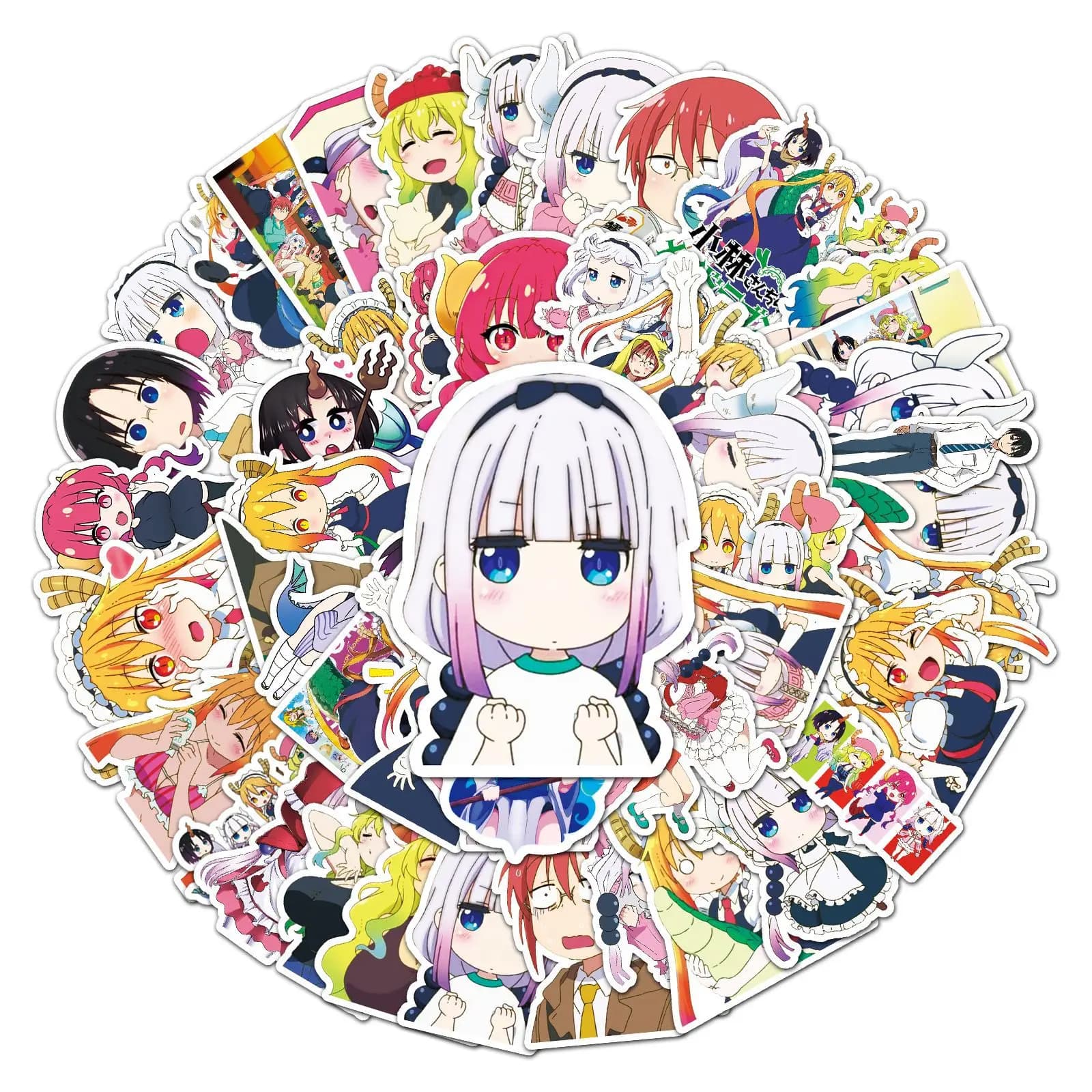10/50 PIÈCES Japonais Anime Manga Miss Kobayashi Dragon Maid Mignon Autocollants Décoratifs BRICOLAG