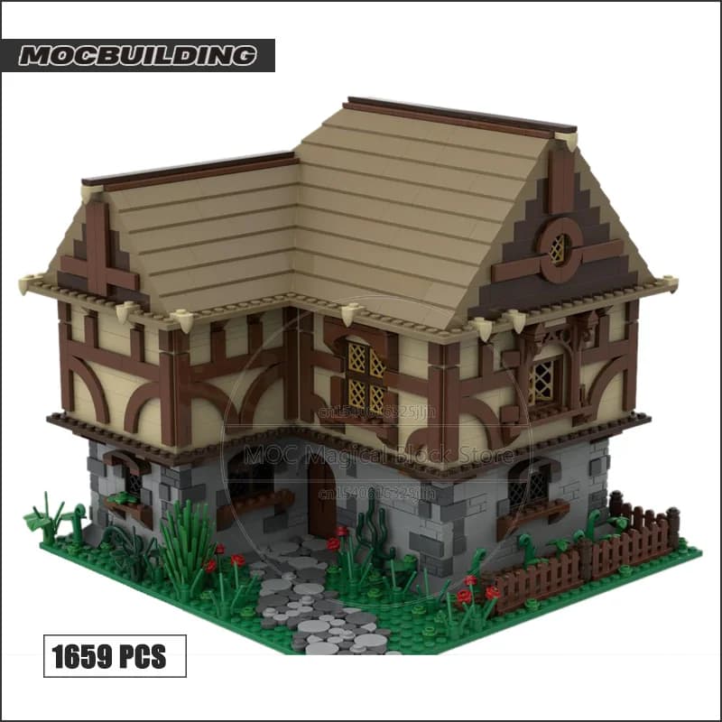 Décennie s de construction de la série Castle Moc, maison médiévale, architecture de paysage, brique