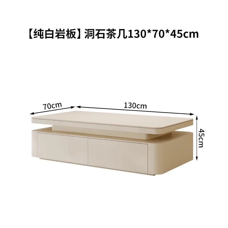 Table basse au design moderne, style luxueux, avec rangement et tiroirs, table basse simple et éléga