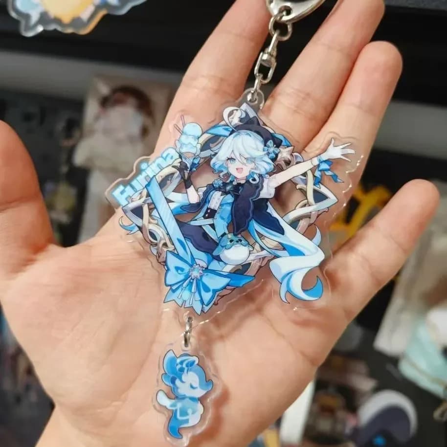 Jeu Genshin Impact Furina sac à dos porte-clés Scaramouche Wanderer ‌   Porte-clés Anime Cosplay pen
