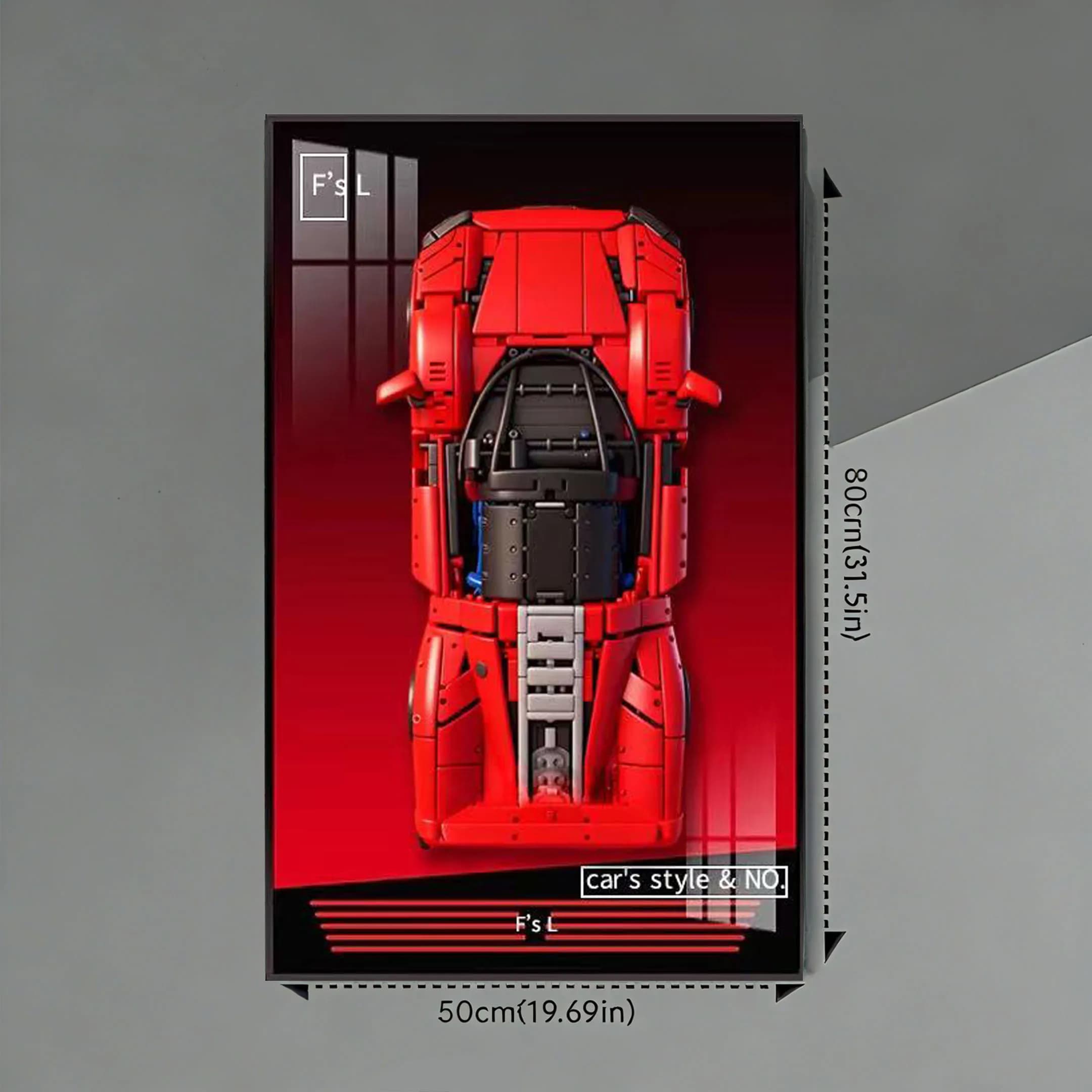 NOUVEAU Cadre photo mural pour LEGO 42143 Ferrari - DAYTONA SP3, boîte de présentation murale pour m