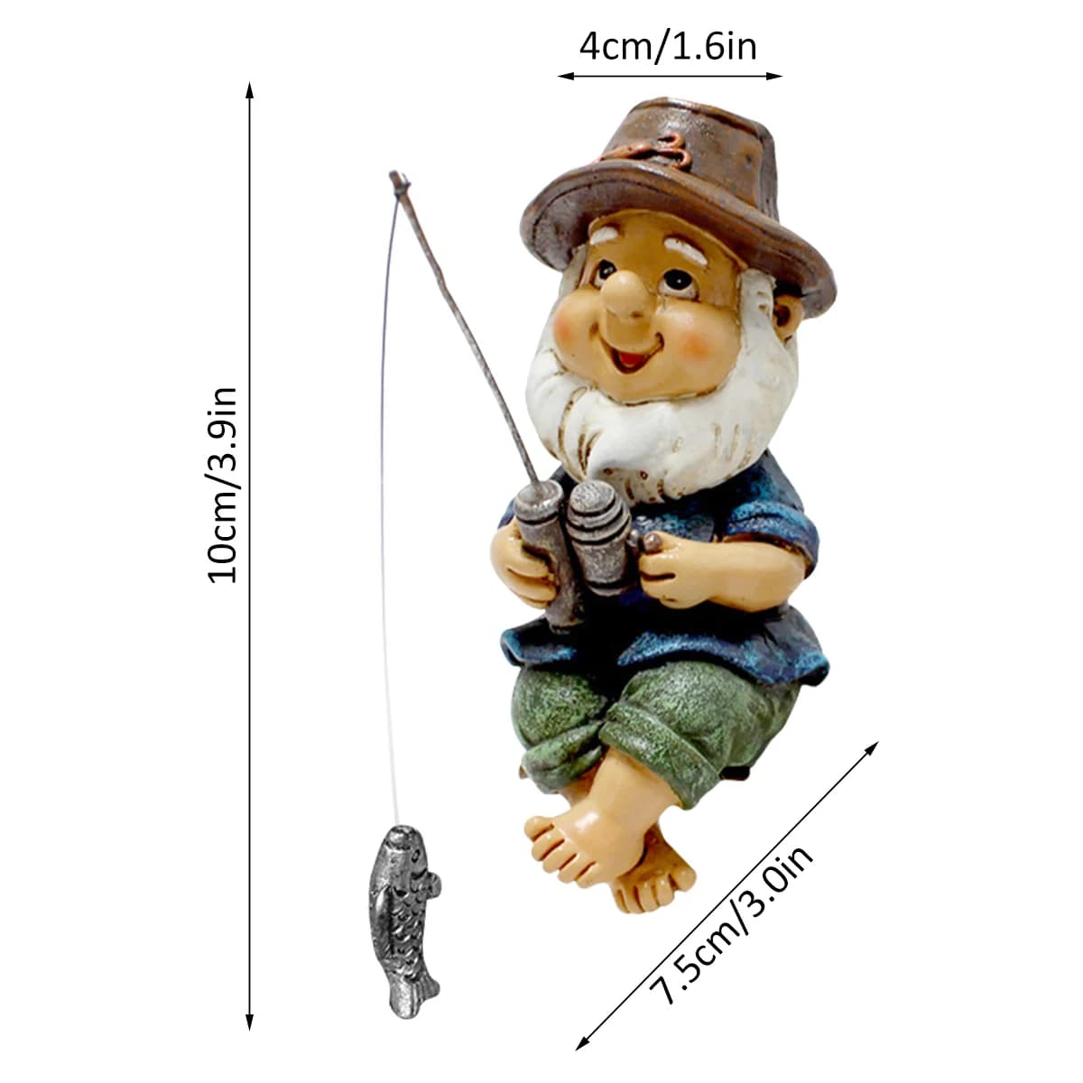 Mini Statue de Nain de Jardin Amusant, Pêche, Elfe Nain, Figurine Auckland, Porche Avant, Ornements 