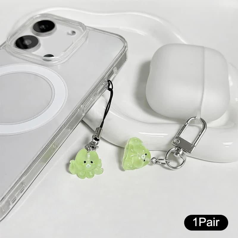 Lanière de téléphone de poulpe Shoous Cartoon, joli animal, téléphone portable, JOKeyring, pendentif