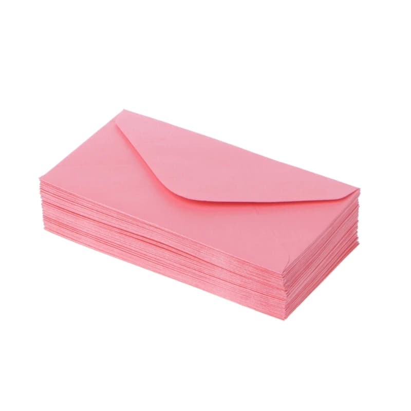 Paquet 50 enveloppes vintage colorées couleurs mélangées 2,4'' 4'' pour fête mariage