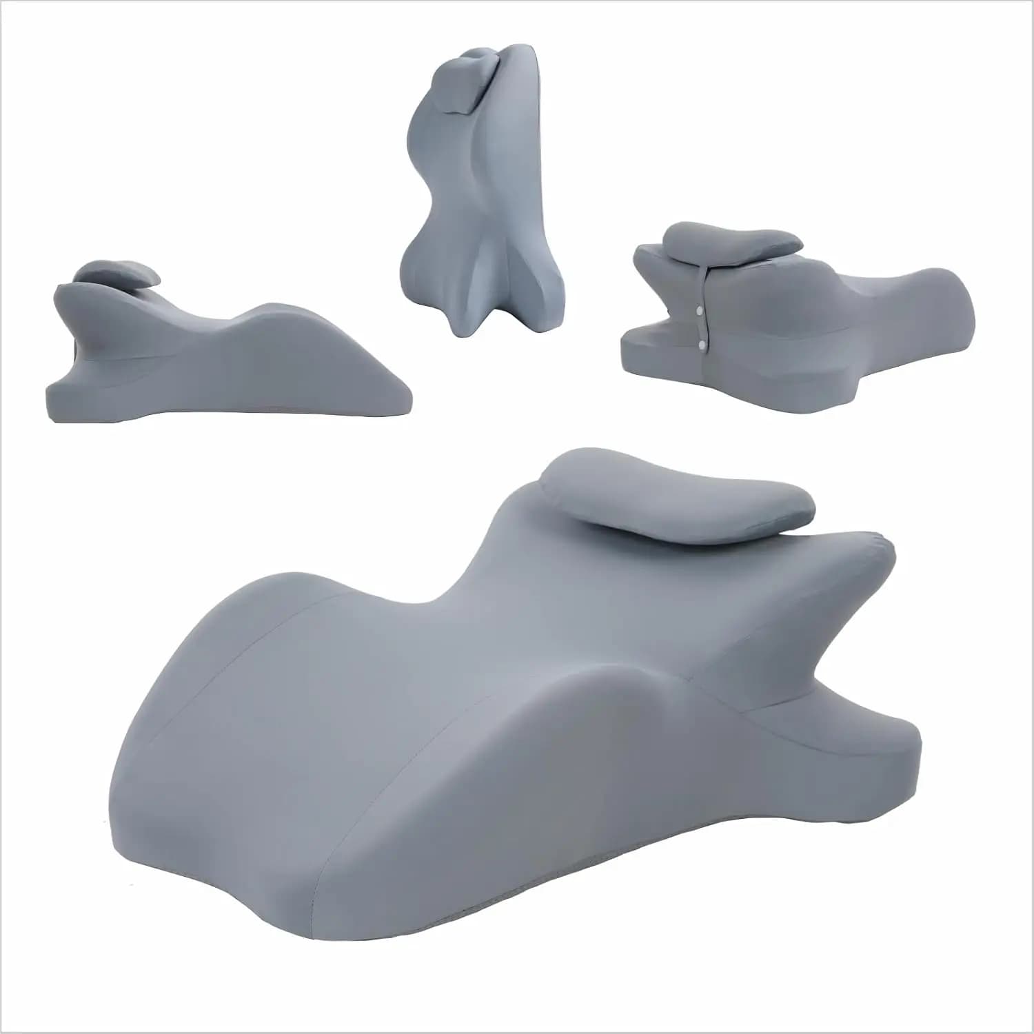 Coussin ergonomique en mousse à mémoire de forme multifonctionnel pour l'alignement du cou, de la ta