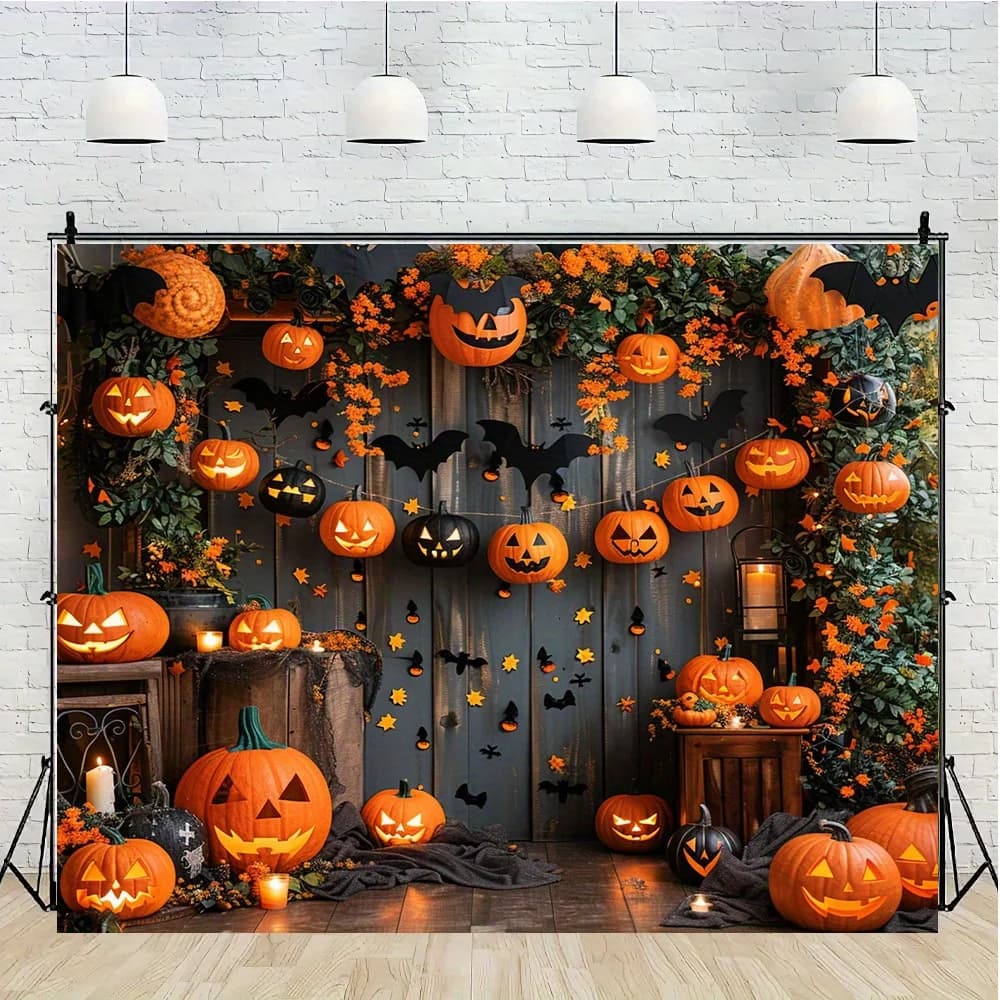 Décors muraux en bois marron pour décorations de fête, bannière, accessoires de fond, Aliments, Hall