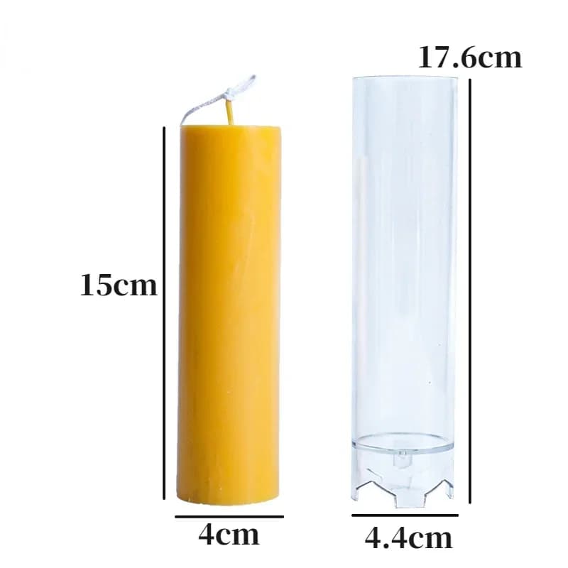 Moule à bougie cylindrique en plastique, bougie d'aromathérapie faite à la main, kit exécutif, pot d