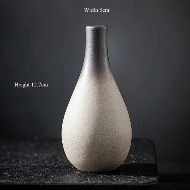 Chine poterie Mini petits Vases à fleurs traditionnel chinois Style rétro Vase en céramique salon dé