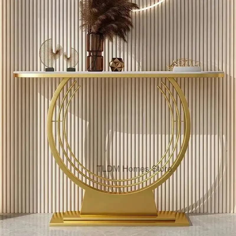 Tables consoles en fer forgé créatives pour couloir, table nordique pour salon, table décorative de 