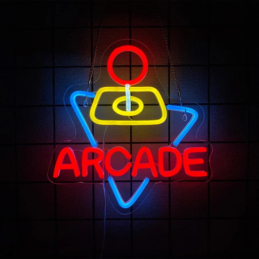 Enseigne néon LED Arcade pour la décoration de salle de jeu, décoration murale, chambre de garçon, c