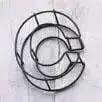 Lettre artisanale en fer noir mat, combinaison de bricolage a b c d e 26 Alphabets, lettres anglaise