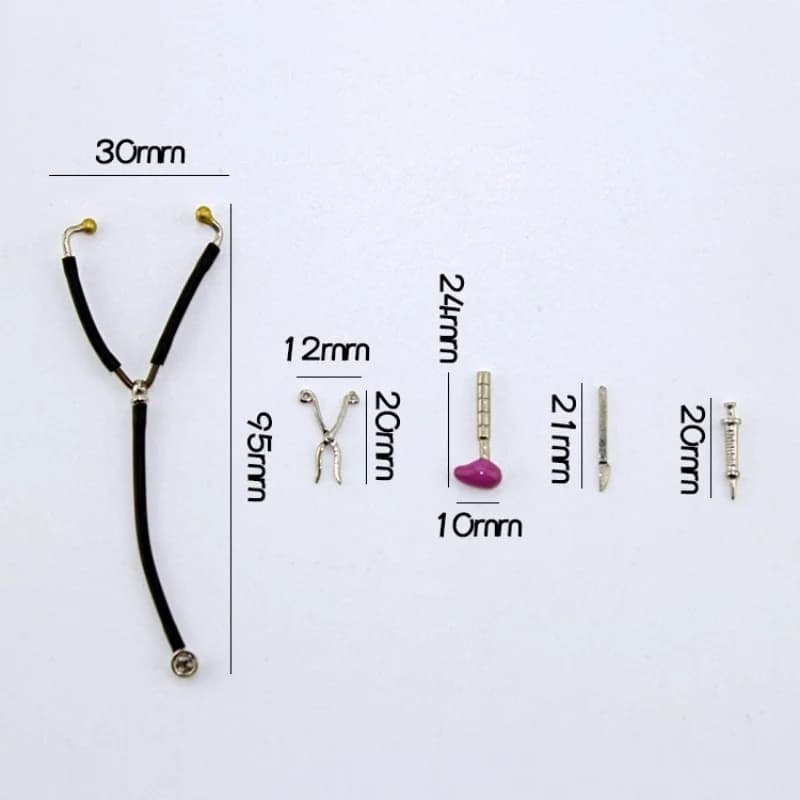 Accessoires pour maison de poupée, mini ensemble d'équipement médical, stéthoscope à seringue, modèl