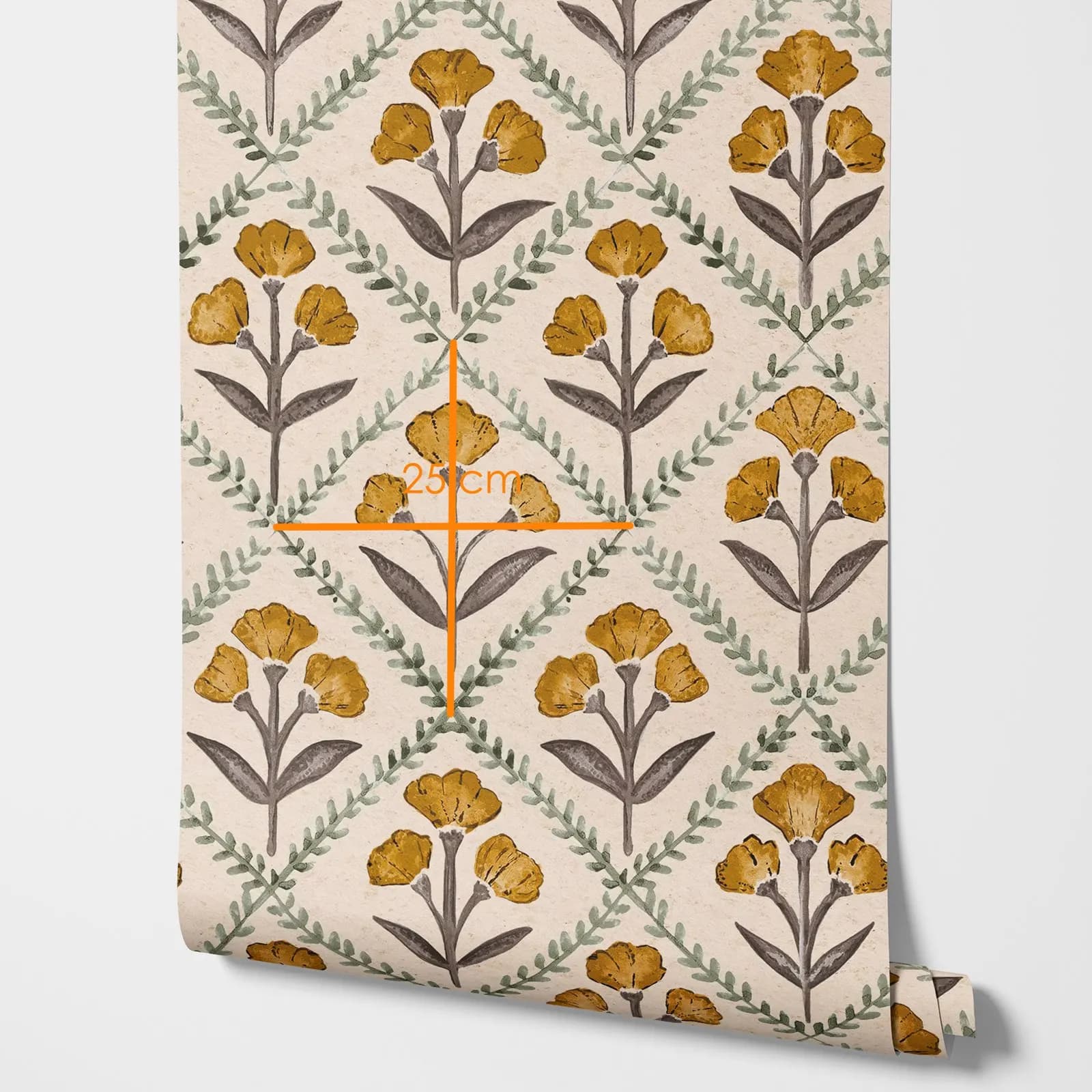 Papier peint Floral jaune à grandes fleurs, papier peint mural de plantes Non tissées traditionnelle