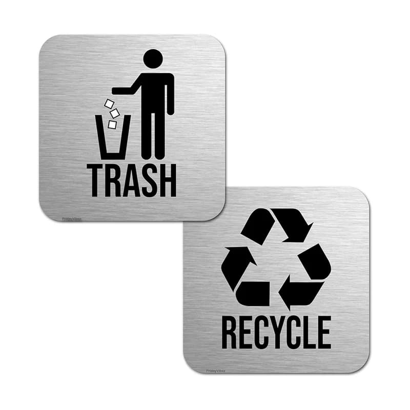 Autocollants de recyclage pour poubelles, autocollants de recyclage pour poubelles de cuisine et pou