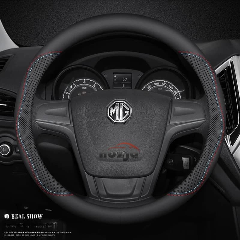 Housse de volant de voiture compatible avec MG ZS / ZS Hybrid HS PHEV MG3 Hybrid MG5 EV MG5 Sedan ZS