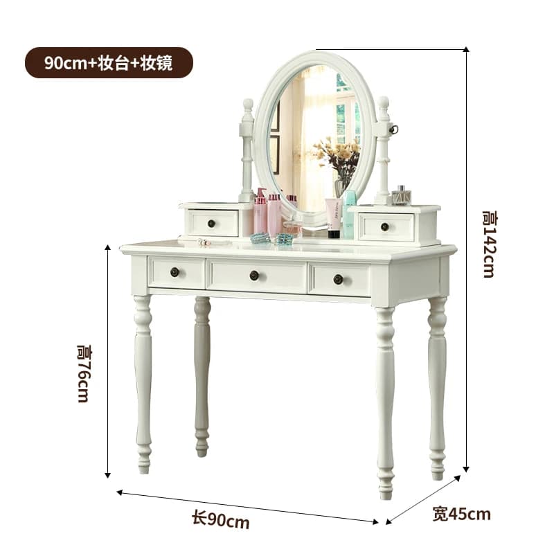 Table De vanité Vintage européenne du milieu du siècle, tendance, élégante, Glamour, avec miroir, me