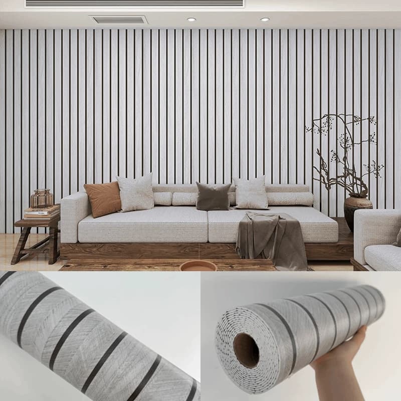 Autocollant mural de séparation de calandre moderne, papier peint auto-adhésif imperméable en PVC po