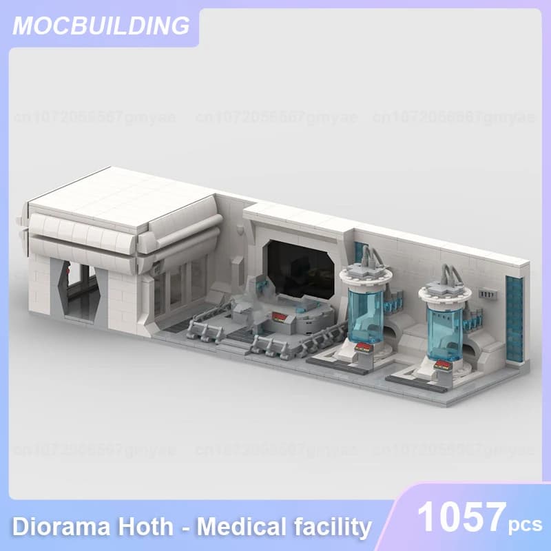 Diorama Hoth – blocs de construction MOC, modèle d'architecture de installation médicale, bricolage,