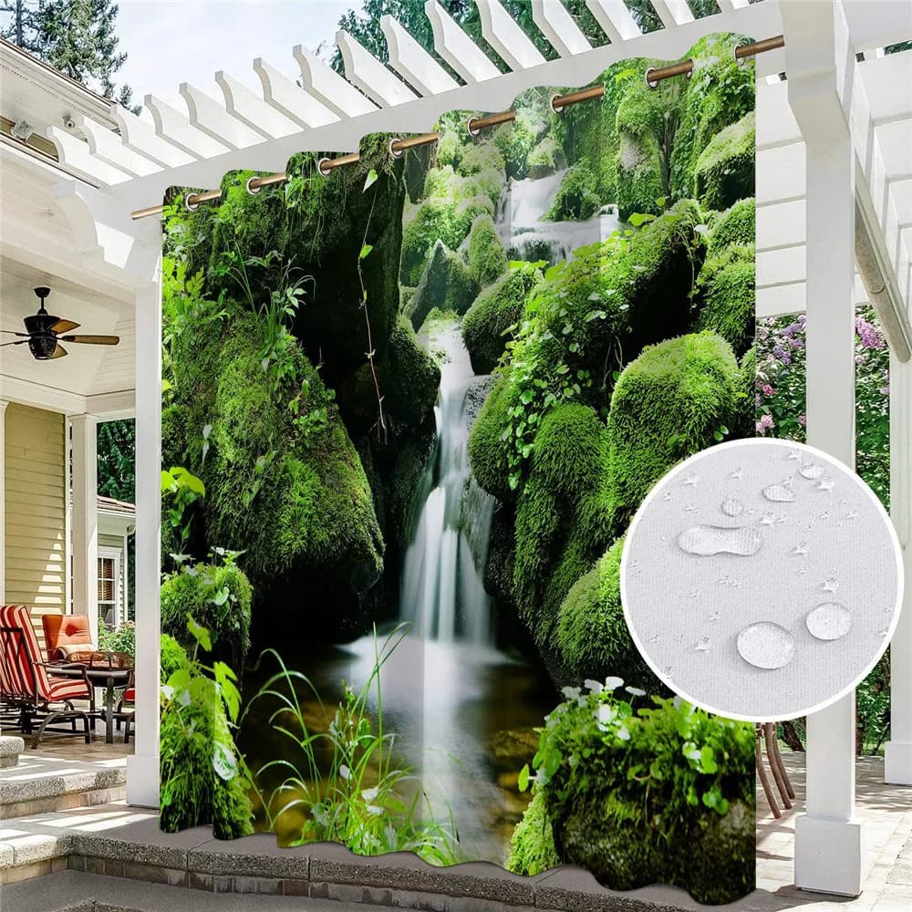 .CCurtains-Rideau occultant isolé thermiquement, imperméable, extérieur, porte de jardin, cabane de 