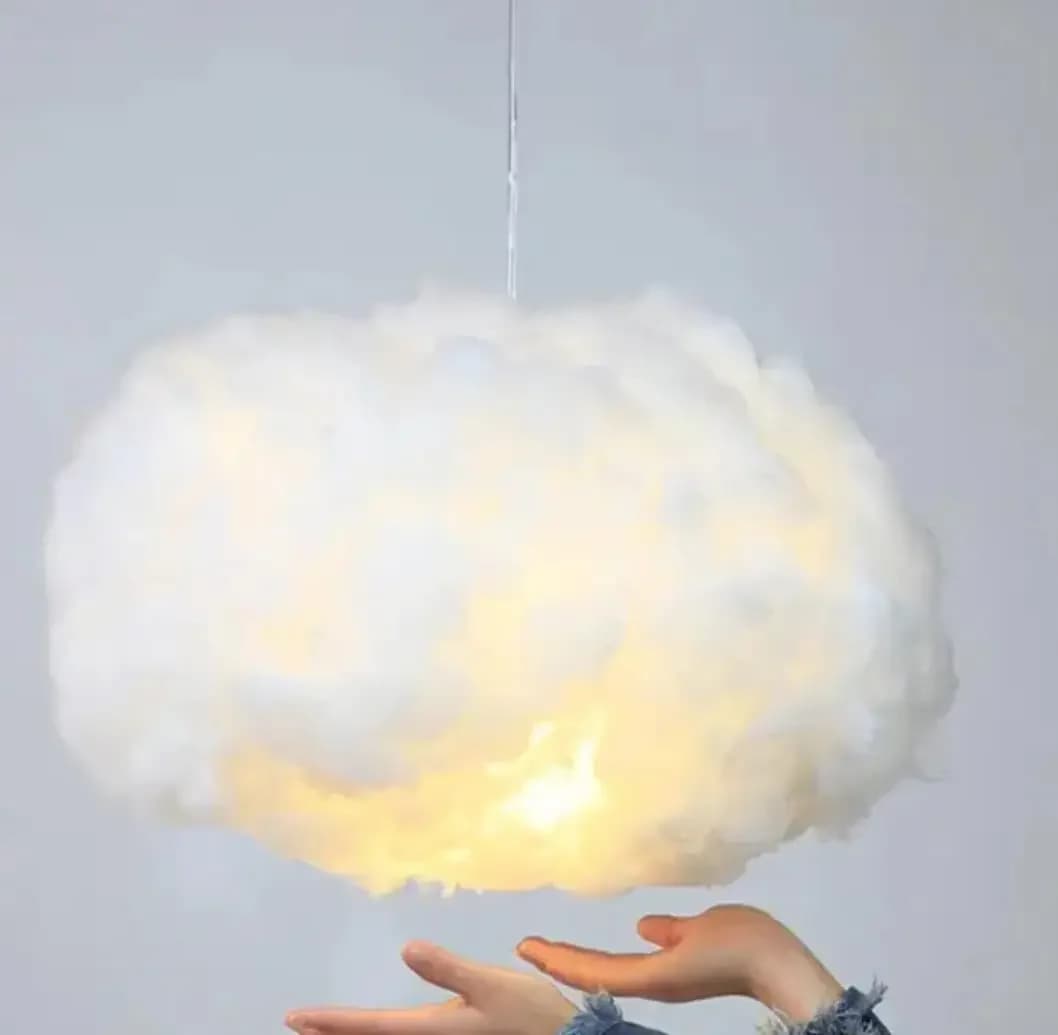 Lampe LED Suspendue en Forme de Nuages Blancs au Design Moderne, Luminaire Décoratif d'NikIdéal pour