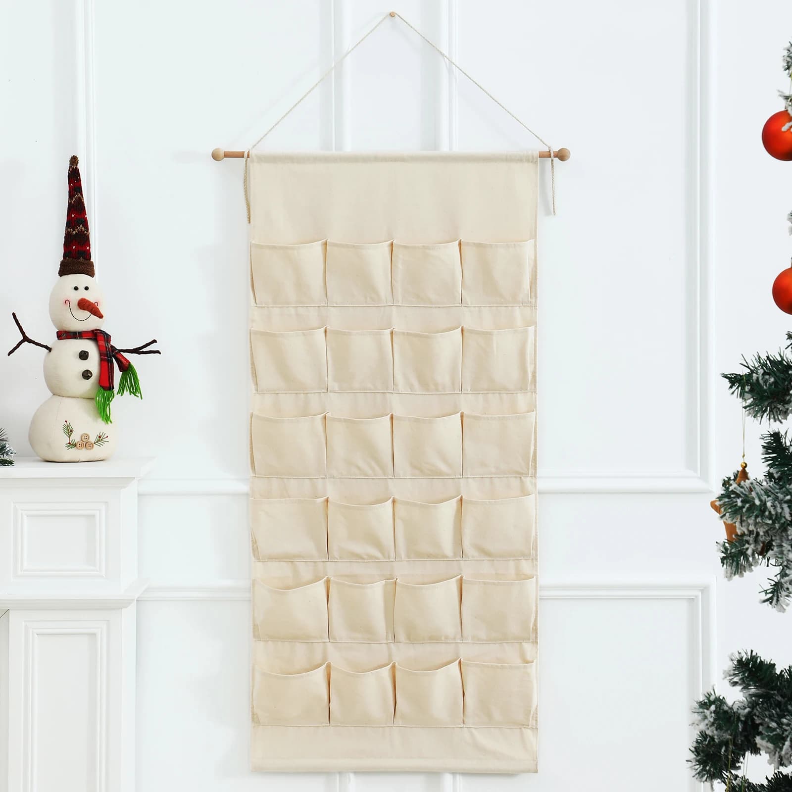 Calendrier de l'avent à faire soi-même, compte à rebours de noël, décoration murale suspendue, 24 jo