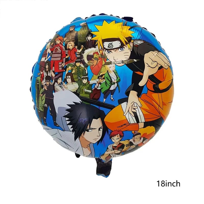 Ballons d'anniversaire Naruto en dessin animé, ballons en feuille d'aluminium de 18 pouces, Uzumaki 