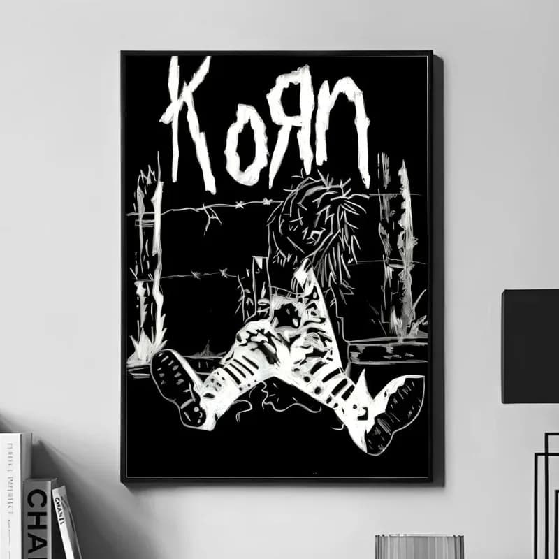 Affiche murale de groupe de rock en métal K-Korn, décoration murale pour la maison, décoration de ch