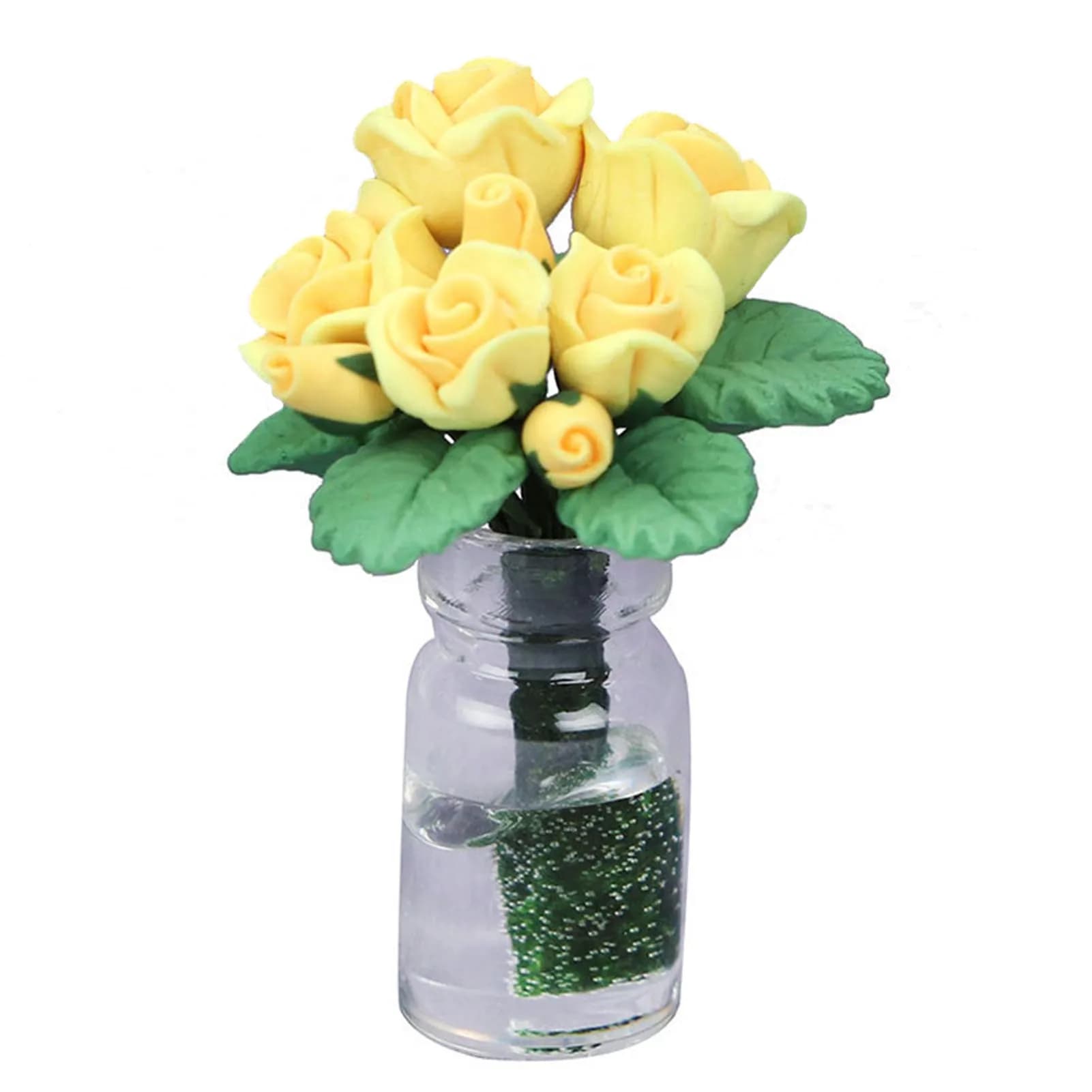 Ornements de décoration de voiture, Mini bouteille en verre, Rose, pour Console centrale de voiture,