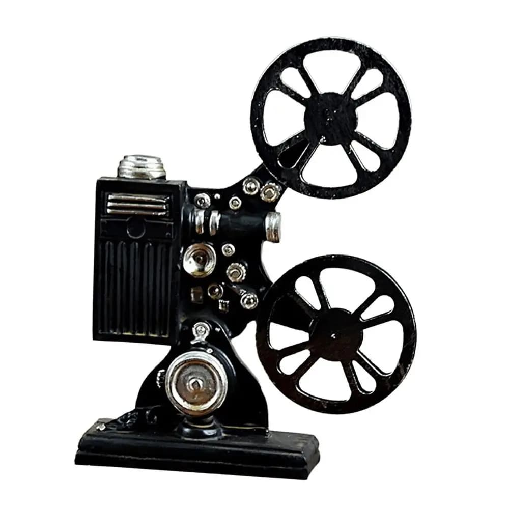 Sculpture de projecteur de Film artisanal en résine, ornements de projecteur de cinéma légers et exq
