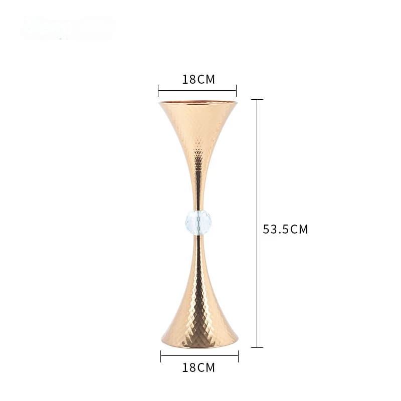Vase en métal, centre de table de mariage, pot à fleurs de luxe, chemin de fleurs pour la décoration