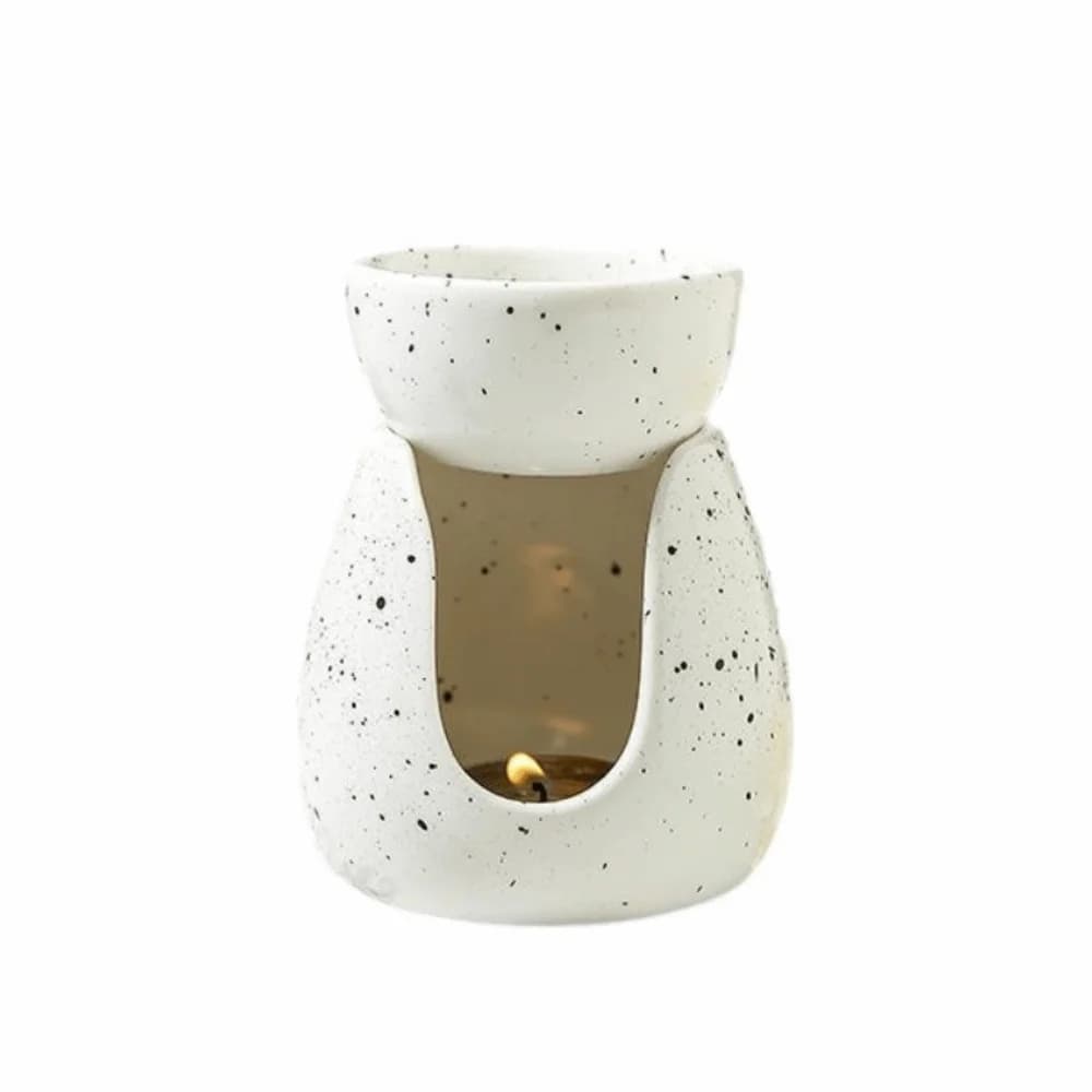 Brûleur d'huiles essentielles en céramique minimaliste, résistant à la chaleur, décoratif, fait main
