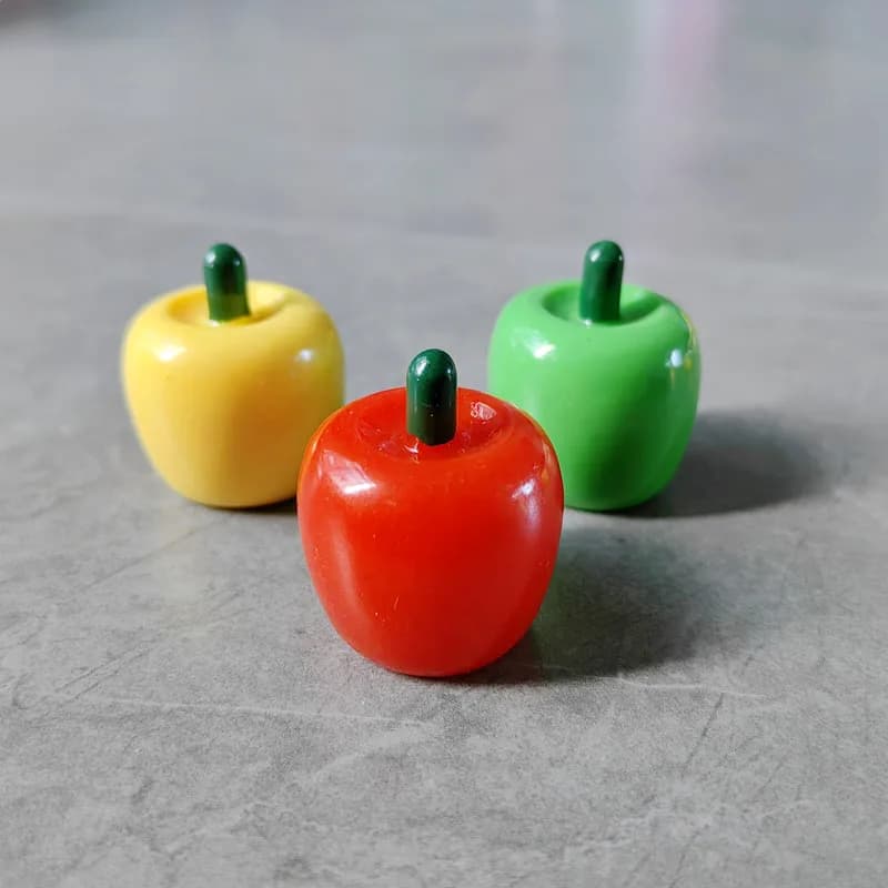 Accessoires de bricolage de pomme de noël, 3 pièces, ornement artisanal en résine, figurine Miniatur