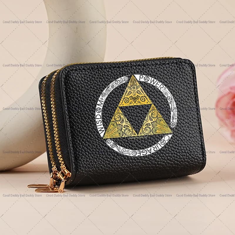 Portefeuilles Zelda imprimés avec des personnages de jeux d'anime, sac de rangement pour clés, porte