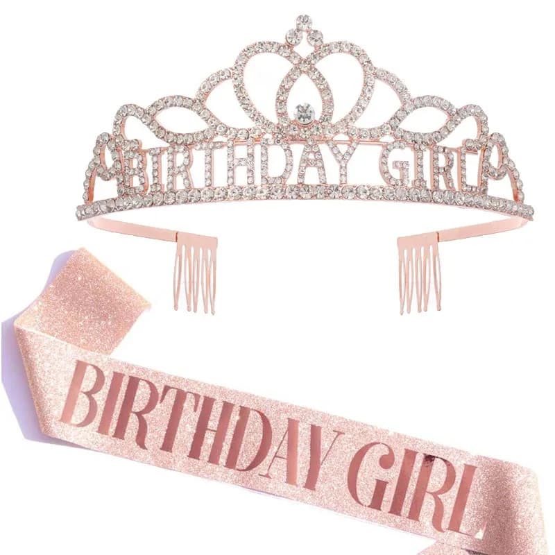 Joyeux anniversaire couronne Grils diadème anniversaire princesse anniversaire reine bandoulière cei