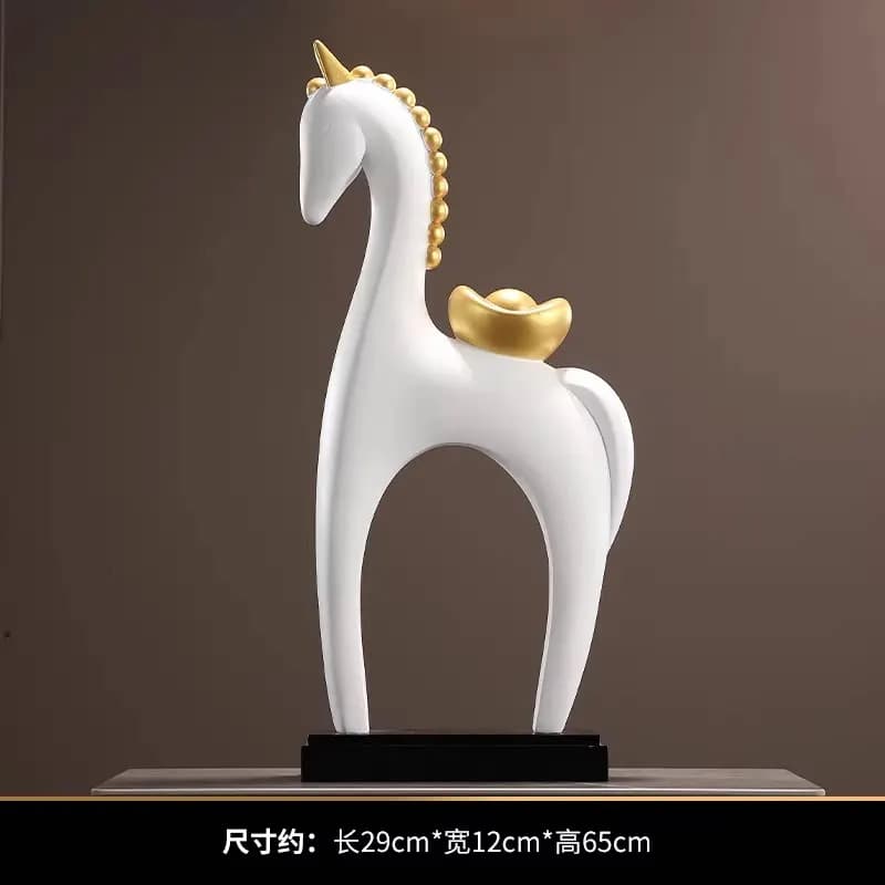 Sculptures de chevaux colorées, Ornements décoratifs pour salon, bureau, meuble TV, hall d'entrée, S
