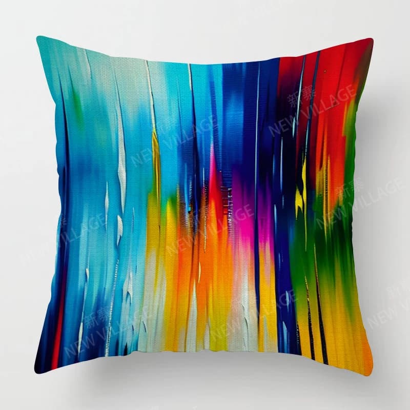 Juste de coussin décorative moderne pour la maison, décoration de salon, canapé abstrait, 45x45cm, 4
