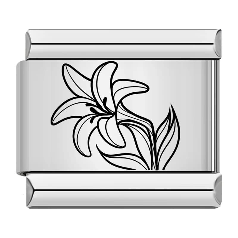 Breloque fleur en acier inoxydable, liens italiens adaptés au Bracelet de 9mm, fabrication de bijoux