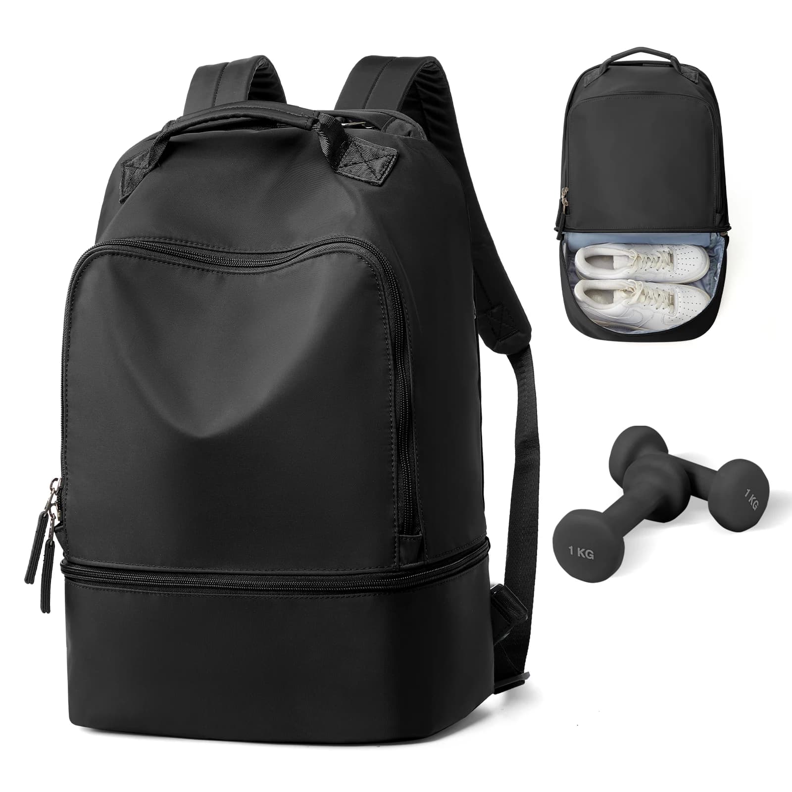 Sac de sport pour femmes, sac de voyage pour effets personnels avec compartiment pour chaussures, sa