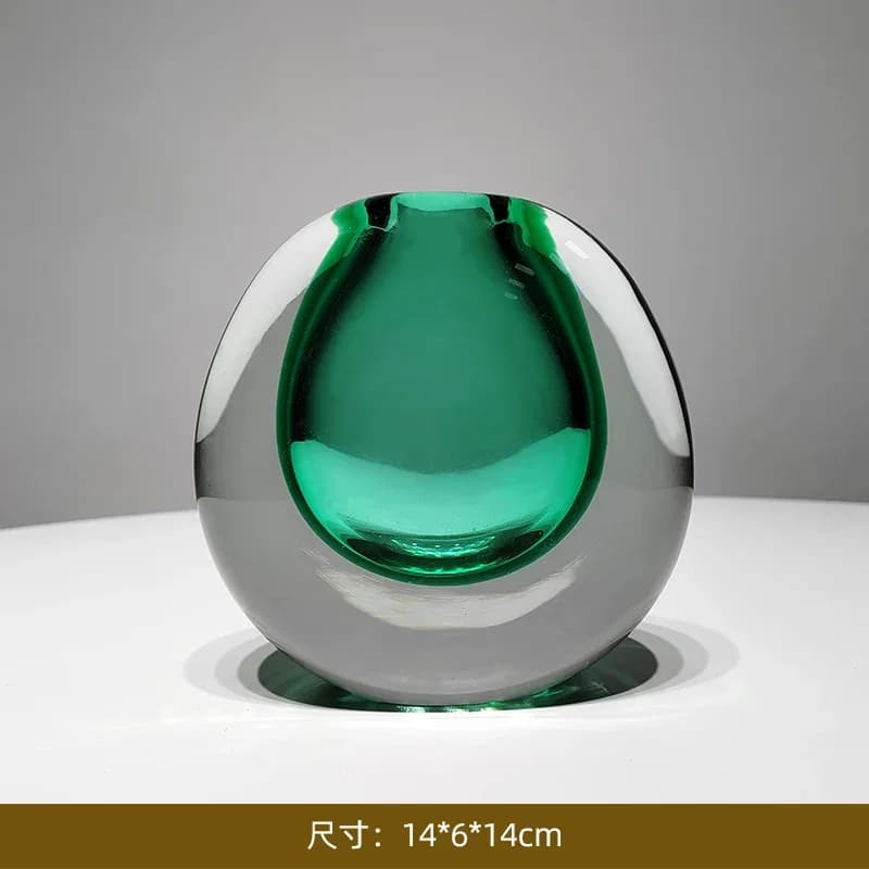Vase à fleurs glacé Chic avec Design de gouttelettes, pour décoration de salon et de Table à manger,