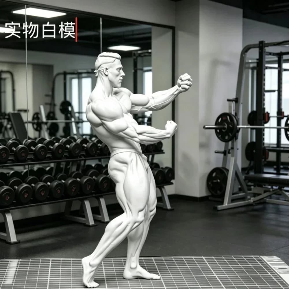 Figurine d'homme musclé, sculpture de fitness, statue humaine, modèle de table de 20 cm, figurine d'