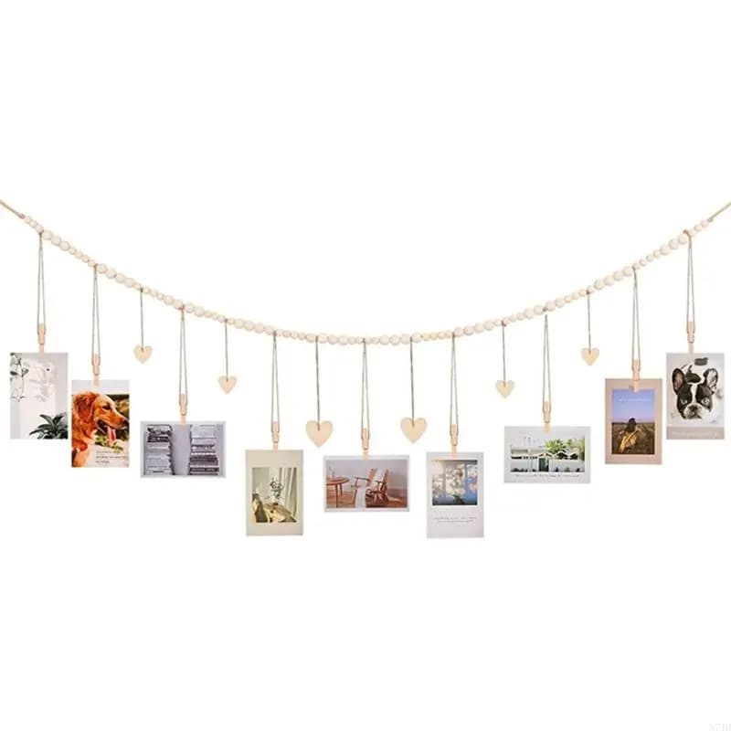 Présentoir photos suspendu avec Clip, cadre Photo, décorations murales, cintres pour photos, décorat