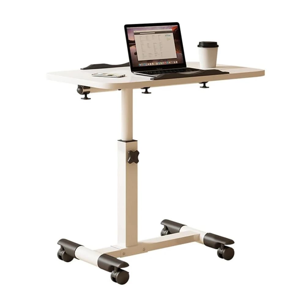 Bureau debout pliable avec roulettes, 27.2 à 35.4 pouces, tables mobiles réglables en hauteur, cadre