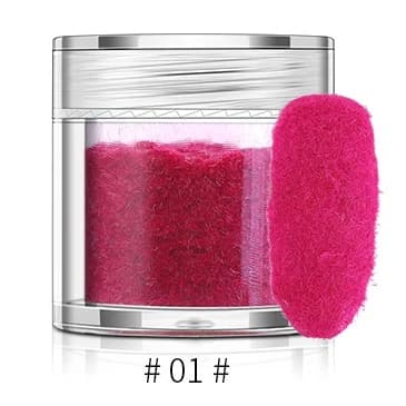 10 couleurs hiver Nail Art accessoires velours paillettes ongles en peluche poudre bricolage Nail Ar