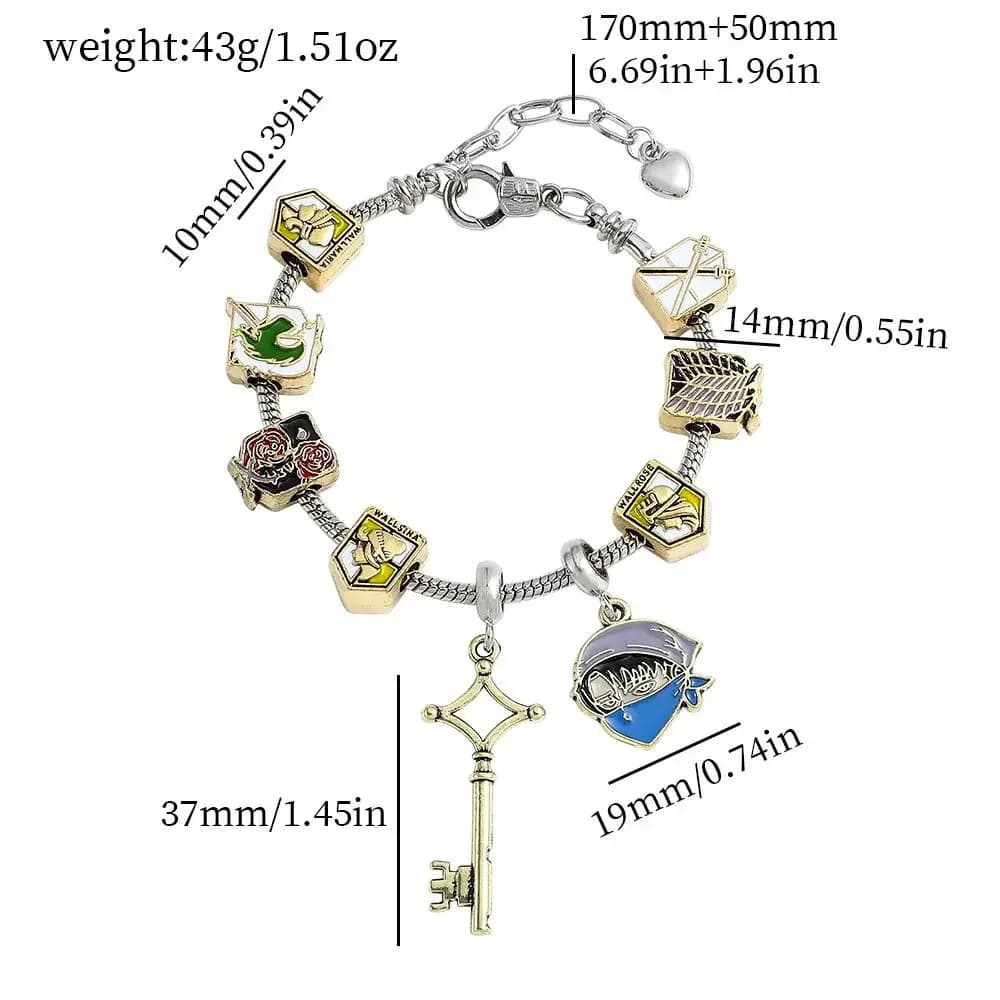 Bracelet DIY Attack on Titan Mikasa Ackerman, accessoires de mode, accessoires de cosplay de dessins