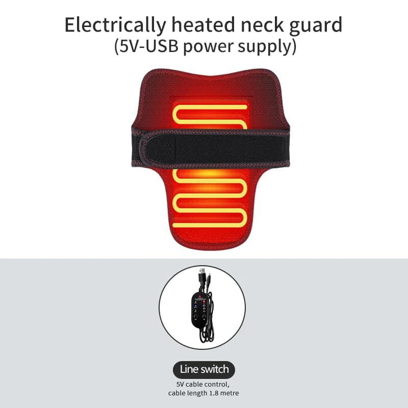 Coussin chauffant électrique USB pour le cou, avec massage par vibration, soulagement des douleurs c