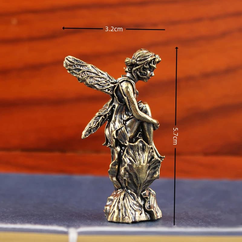Statue de cupidon rétro en cuivre, dieu d'amour, petits ornements, Figurines d'ange en laiton, acces