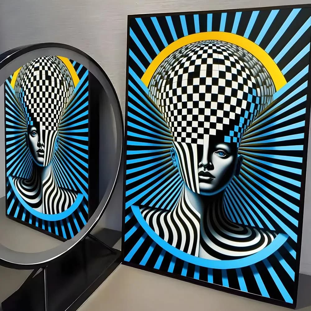 Affiche d'art futuriste abstrait, Art mural esthétique imperméable de qualité supérieure, conçu pour