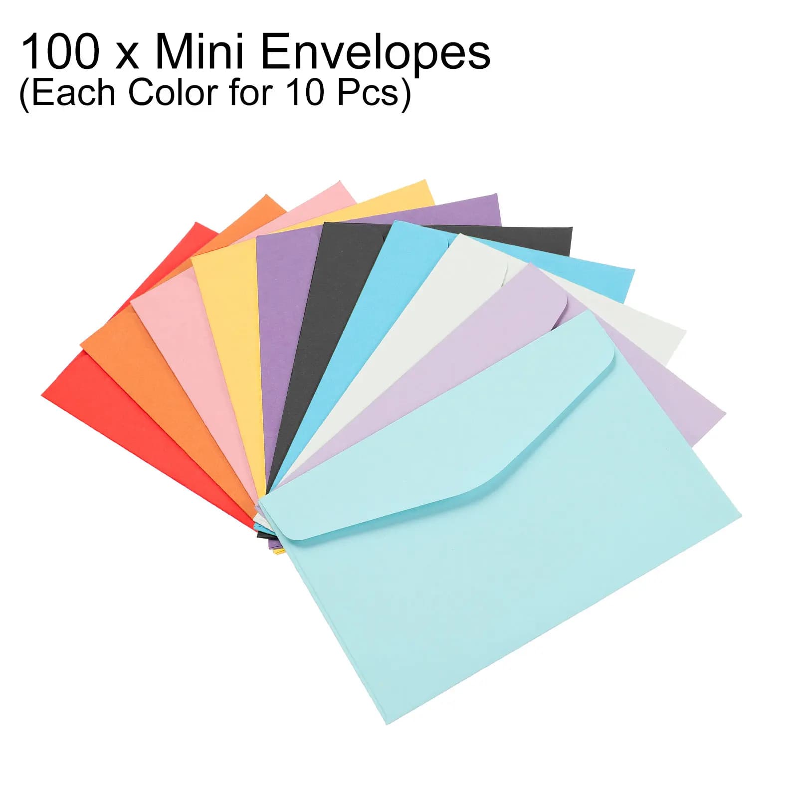 100 pièces 11.5x8.2cm coloré bricolage multifonction enveloppe vierge Mini enveloppes en papier Invi