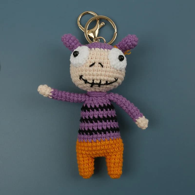 Poupées au crochet créatives pour Halloween, pendentifs de poupées tricotées à la main, décoration d