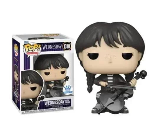Funko Pop MERCHES ADDAMES avec CELLO 1310 #   Figurines en vinyle Collection modèle jouets enfant Ca